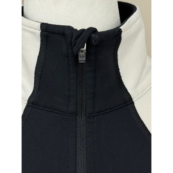 Lululemon Black White Half-Zip Pullover Womens Track Stretch Athletic Pockets - Picture 8 of 12